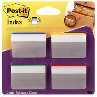 Zakładki indeksujące POST-IT® do archiwizacji (686-A1), wygięte, 50,8x38mm, 4x6 kart., mix kolorów