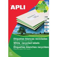 Etykiety ekologiczne APLI, 70x37mm, prostokątne, białe