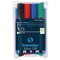 Zestaw markerów do tablic SCHNEIDER Maxx 290, 2-3 mm, 4 szt., miks kolorów