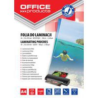 Folia do laminowania OFFICE PRODUCTS, A4, 2x80mikr., błyszcząca, 100szt., transparentna