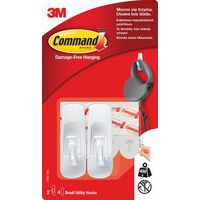 Haki wielokrotnego użytku COMMAND™ (17002 PL), małe, 2 szt., białe