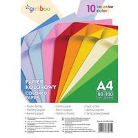 Papier kolorowy GIMBOO, A4, 100 arkuszy, 80gsm, 10 kolorów neonowych