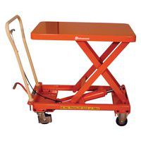 Mobilny hydrauliczny stół podnośnikowy Bishamon, do 300 kg, blat 81,5 x 50 cm