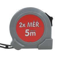 Miara zwijana TOPTRADE, „2 x MIERZ...”, pojedyncza blokada, 19 mm x 5 m