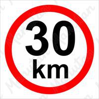 Tablice z nakazami – Ograniczenie prędkości 30 km/h