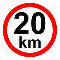Tablice z nakazami – Ograniczenie prędkości 20 km/h