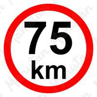 Tablice z nakazami – Ograniczenie prędkości 75 km/h