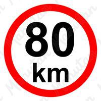 Tablice z nakazami – Ograniczenie prędkości 80 km/h
