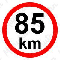 Tablice z nakazami – Ograniczenie prędkości 85 km/h