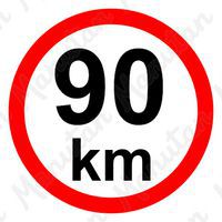 Tablice z nakazami – Ograniczenie prędkości 90 km/h