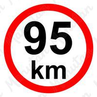 Tablice z nakazami – Ograniczenie prędkości 95 km/h