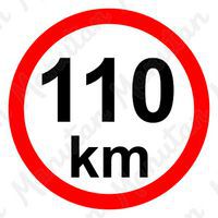 Tablice z nakazami – Ograniczenie prędkości 110 km/h