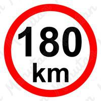 Tablice z nakazami – Ograniczenie prędkości 180 km/h