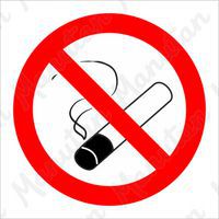 Tablica bezpieczeństwa z zakazem — „Zakaz palenia”, 92 x 92 mm