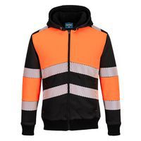 Bluza zimowa PW3 na zamek błyskawiczny, pomarańczowy/czarny