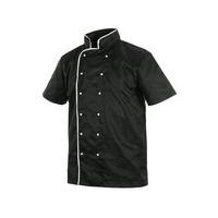 Bluza kucharska CHEF, męska, krótki rękaw, kolor czarno-biały