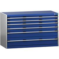 Szuflady warsztatowe Bott Cubio 200, 80 x 130 x 65-75 cm, 6 szuflad