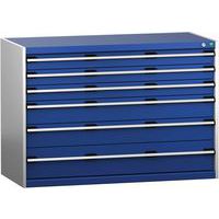 Szafki warsztatowe z szufladami Bott Cubio 200, 90 x 130 x 65-75 cm, 6 szuflad