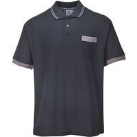 Kontrastowa koszulka polo Portwest Texo, czarny