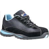 Damski półbut sportowy Steelite Trainer S1P HRO, czarny,niebieski