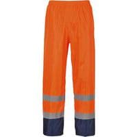 Klasyczne spodnie przeciwdeszczowe, niebieski/pomarańczowy