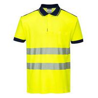 Koszulka Polo ostrzegawcza PW3, niebieski/żółty