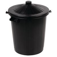 Plastikowy pojemnik Manutan Expert Black, pojemność 80 l