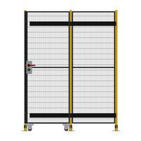 Jednoskrzydłowe drzwi przesuwne z prowadnicą teleskopową, zamek cylindryczny