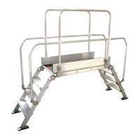 Aluminiowa drabina mostek Facal, platforma 120 x 53, 2 x 2 stopnie