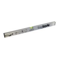 TOPTRADE poziomnica srebrna, 2 libelle, standard