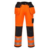 Spodnie Holster PW3 Hi-Vis Stretch, czarne/pomarańczowe
