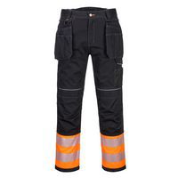 Spodnie Holster PW3 Hi-Vis Klasa 1, czarne/pomarańczowe