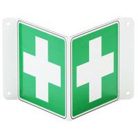 Stoły bezpieczeństwa Manutan Expert - Pierwsza pomoc, aluminium