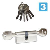 Wkładki zabezpieczające EuroSecure z wkładką przepuszczającą, 45 mm, nikiel