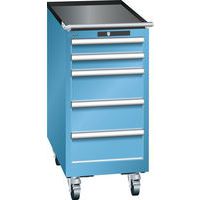 Mobilne szafki warsztatowe Lista, 5 szuflad, 411x725x890mm