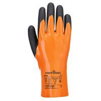 Rękawica nitrylowa Grip 15, czarny/pomarańczowy