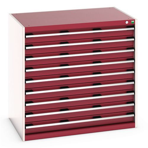 Szafki warsztatowe z szufladami Bott Cubio 200, 100 x 105 x 65-75 cm, 9 szuflad