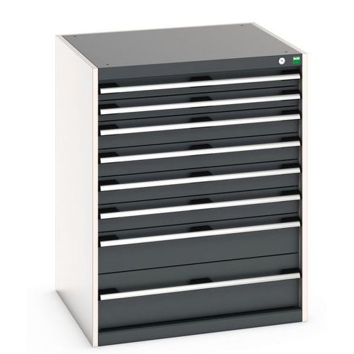 Szafki warsztatowe z szufladami Bott Cubio 200, 100 x 80 x 65-75 cm, 8 szuflad