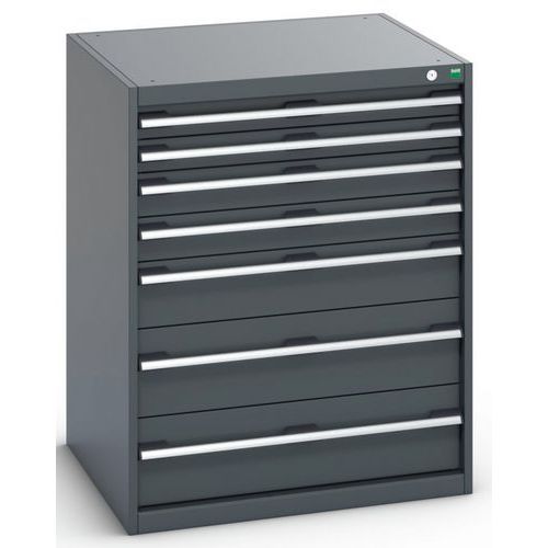 Szafki warsztatowe z szufladami Bott Cubio 200, 100 x 80 x 65-75 cm, 7 szuflad