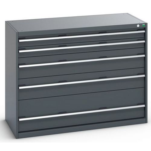 Szafki warsztatowe z szufladami Bott Cubio 200, 100 x 130 x 65-75 cm, 5 szuflad