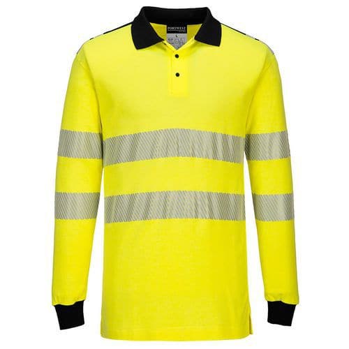 Trudnopalna ostrzegawcza koszulka polo, niebieski/żółty