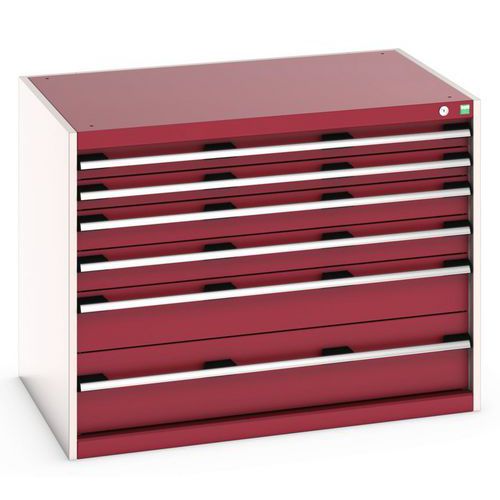 Szafki warsztatowe z szufladami Bott Cubio 200, 80 x 105 x 65-75 cm, 6 szuflad