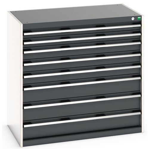 Szafki warsztatowe z szufladami Bott Cubio 200, 100 x 105 x 65-75 cm, 8 szuflad