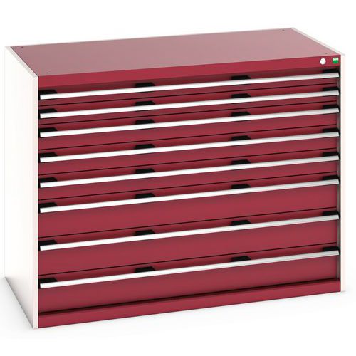 Szafki warsztatowe z szufladami Bott Cubio 200, 100 x 130 x 65-75 cm, 8 szuflad