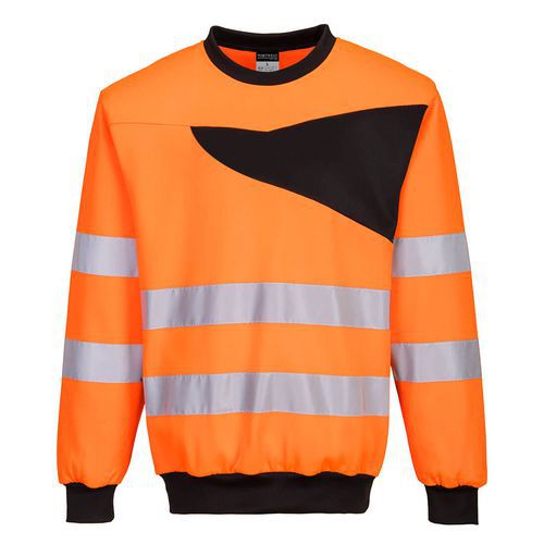 Bluza ostrzegawcza PW2, czarny/pomarańczowy