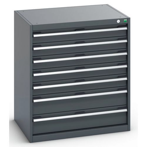 Szafki warsztatowe z szufladami Bott Cubio 200, 90 x 80 x 65-75 cm, 7 szuflad