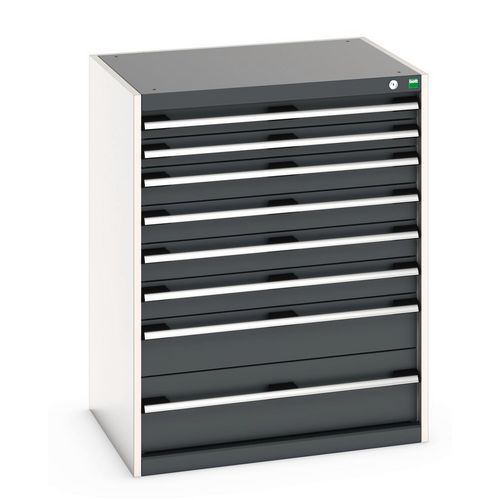 Szafki warsztatowe z szufladami Bott Cubio 200, 100 x 80 x 65-75 cm, 8 szuflad
