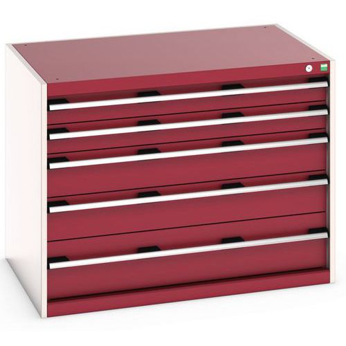 Szafki warsztatowe z szufladami Bott Cubio 200, 80 x 105 x 65-75 cm, 5 szuflad