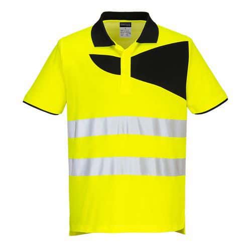 Koszulka ostrzegawcza Polo PW2, czarny/żółty