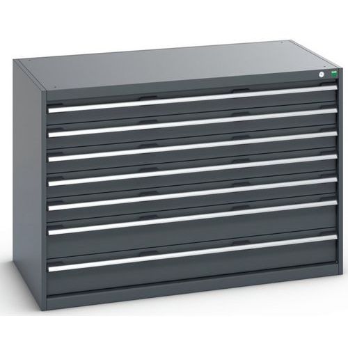 Szafki warsztatowe z szufladami Bott Cubio 200, 90 x 130 x 65-75 cm, 7 szuflad